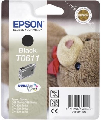 Zdjęcia - Wkład drukujący Epson Tusz  T0611 do DX-3800/3850/4200/4800 , D-68/88 8ml black 