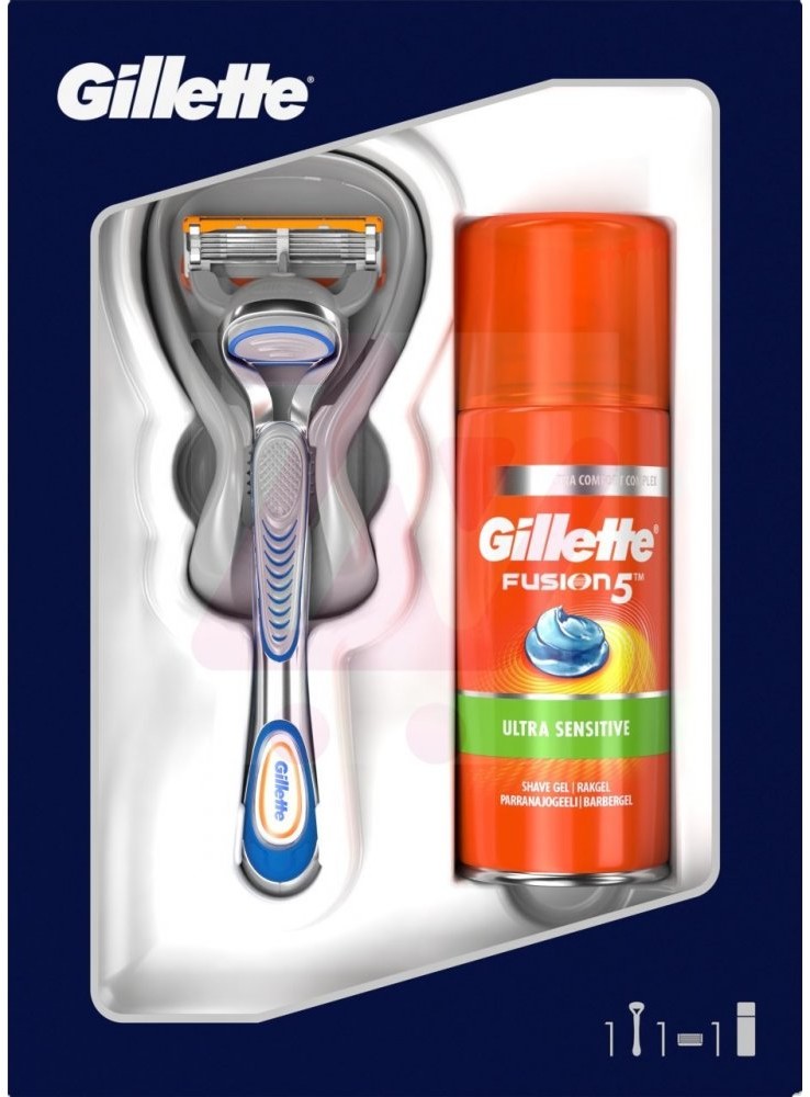 Gillette Procter&Gamble Fusion5 Zestaw Maszynka do golenia + żel do golenia