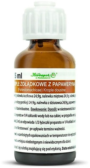 Herbapol Kraków Krople żołądkowe z papaweryną 35ml