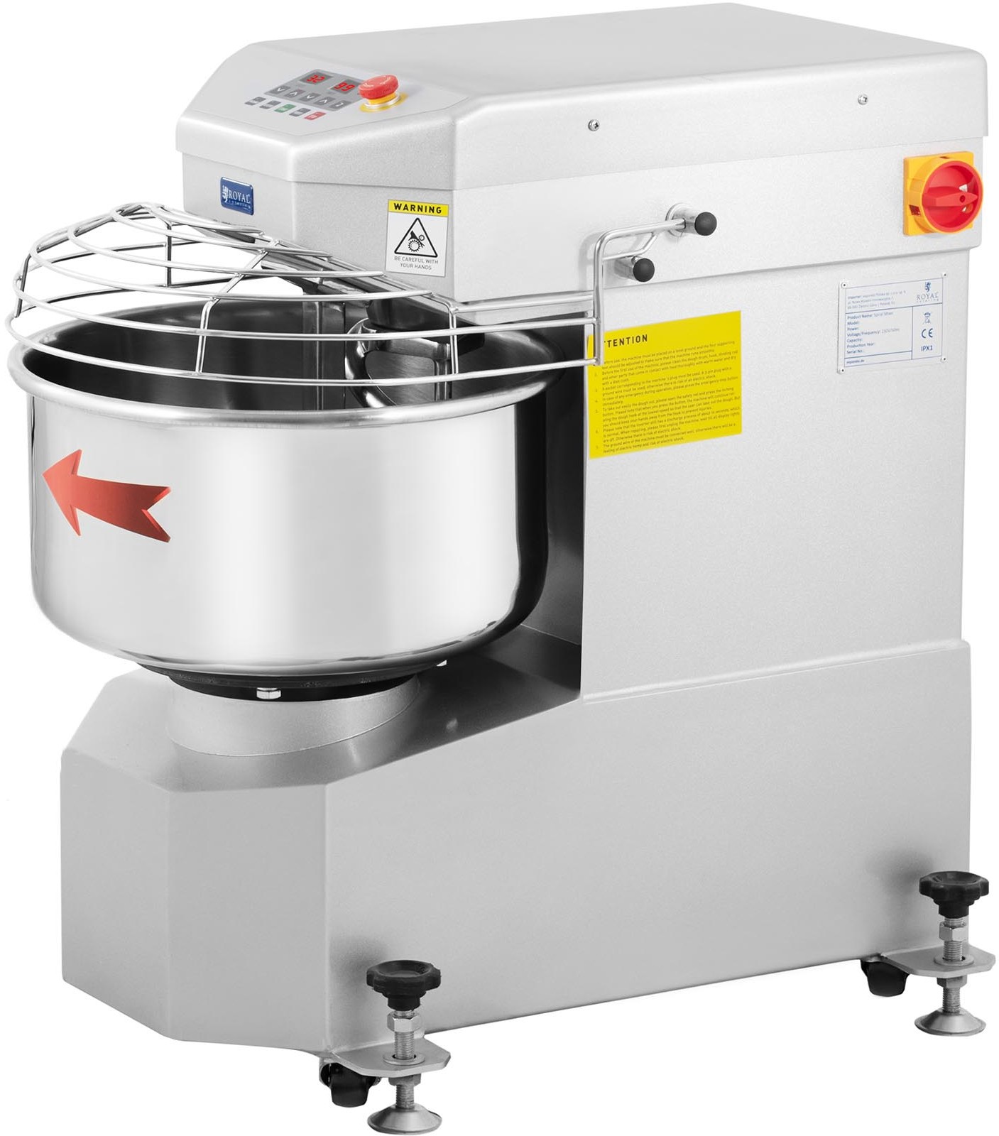 Royal Catering Mikser spiralny 23 l 1300 W RCPM-20,1S