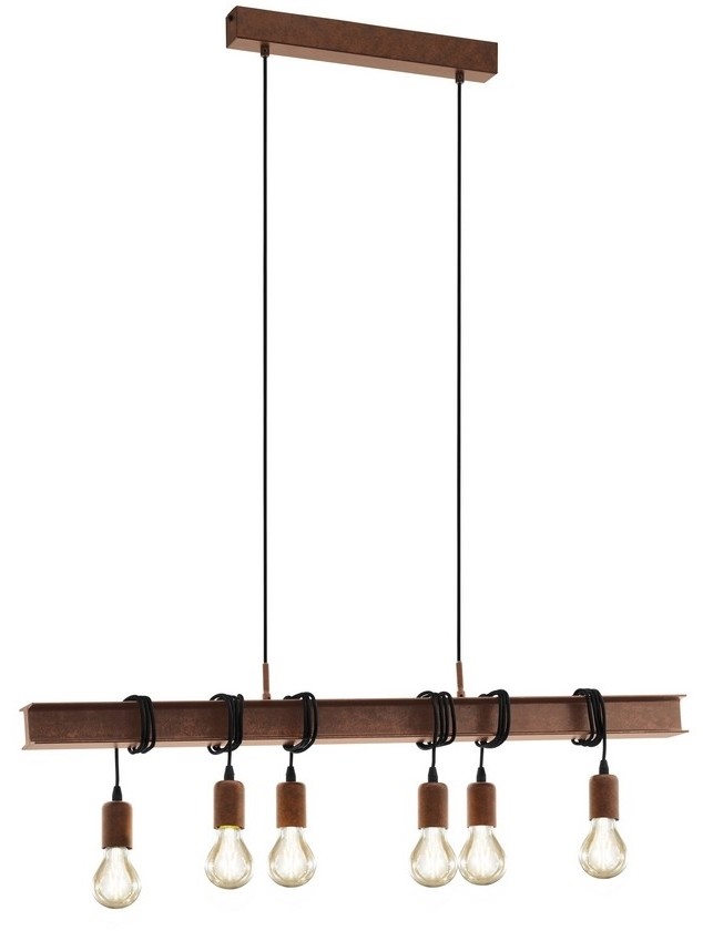 Eglo 49859 - Żyrandol na lince TOWNSHEND 4 6xE27/60W/230V