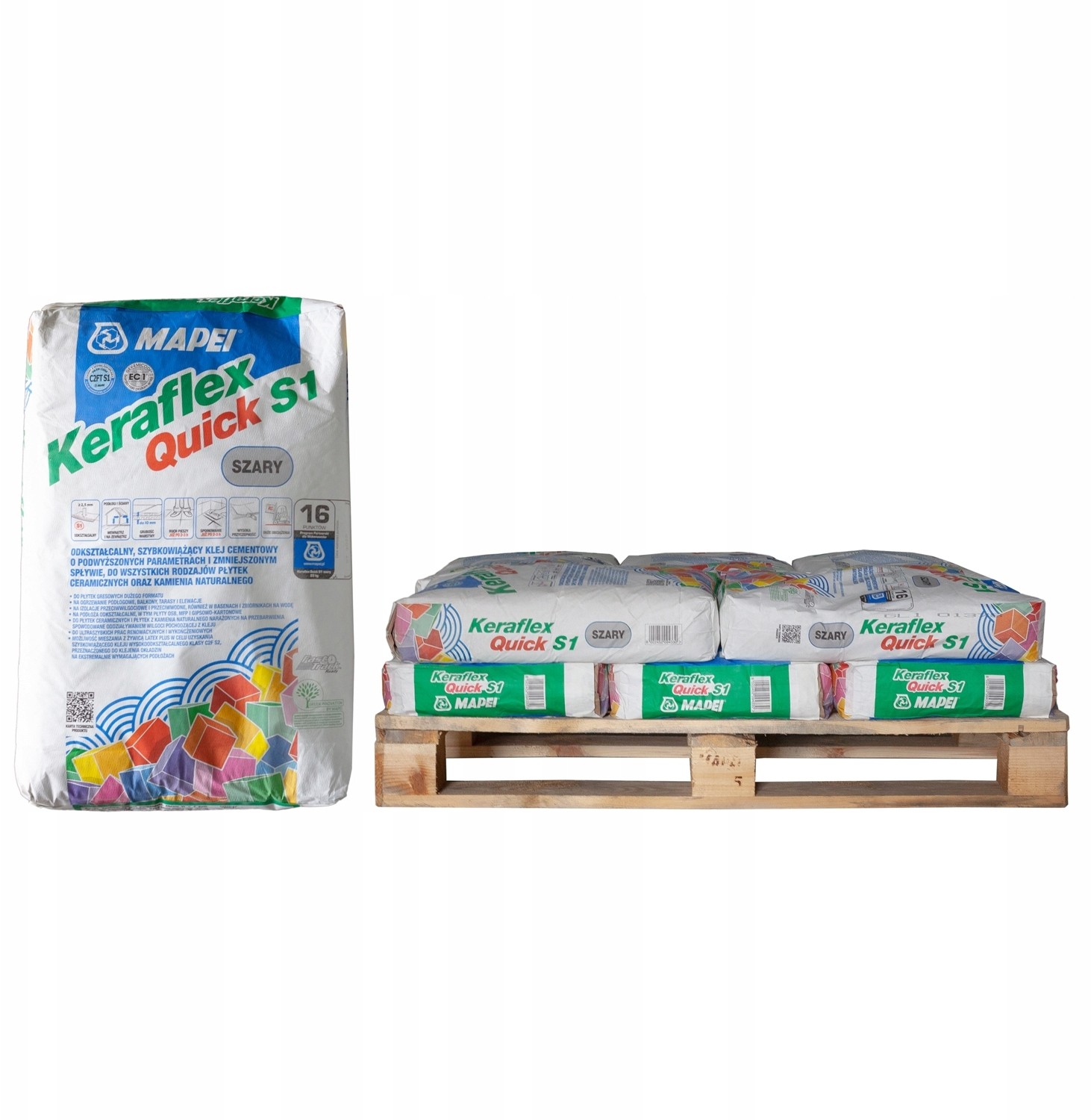 Mapei Klej Keraflex Quick S1 Szary 23 kg-10 worków