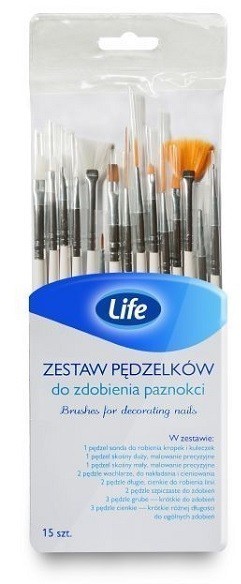 LIFE Pędzelki do zdobienia paznokci