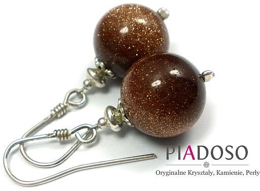 Arande PIASEK PUSTYNI piękne kolczyki SREBRO