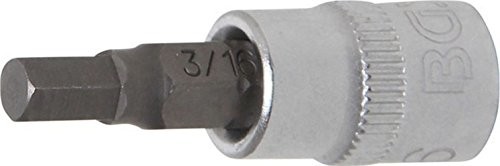 BGS wkładka bit, 6,3 MM, 1/4 cala, gwint wewnętrzny 6-kątne, 3/16 cala, 2743