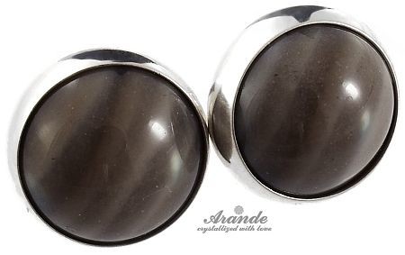 Arande KRZEMIEŃ PASIASTY SREBRO PIĘKNE KOLCZYKI SZTYFT