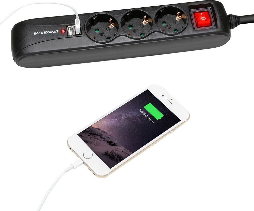 Adam Hall adam hall 8747 S 3 USB  3 potrójne gniazdko 8747S3USB