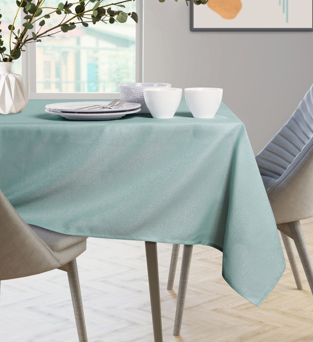 AmeliaHome AmeliaHome - Obrus plamoodporny Miętowy EMPIRE 120x240 cm
