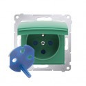 Simon 54 Pokrywa IP44 + klucz do gniazda DATA zielony 54 Premium
