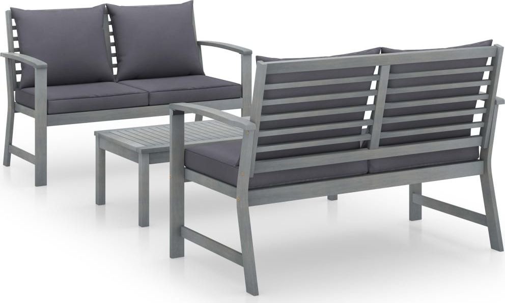 vidaXL 3-cz zestaw wypoczynkowy do ogrodu poduszki drewno akacjowe 3057784