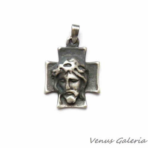 Wisiorek srebrny oksydowany - Cross II 1049