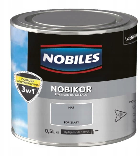 Nobiles Farba Nobikor popielata 0,5 l