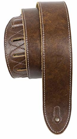 Perri's Leathers Perri's Leathers | Włoska odzież skórzany pasek do gitary (wysokiej klasy luksusowa miękka skóra) 5 cm szerokości i XL - bardzo długi | Nadaje się do większości gitar kasztanowych EM2-6554-XL