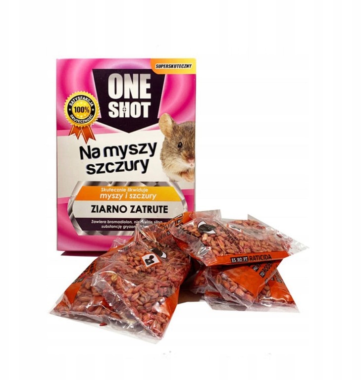 Silna trutka na myszy i szczury zatrute ziarno 1kg