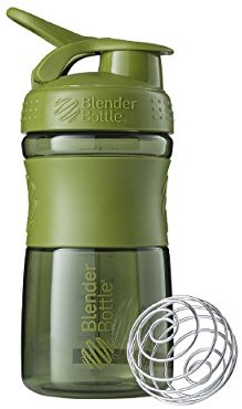 Blender BlenderBottle SportMixer Tritan shaker | białka shaker| woda flasche| Fitness shaker | bez BPA | z piłką , 590 ml, , Moss, 500005