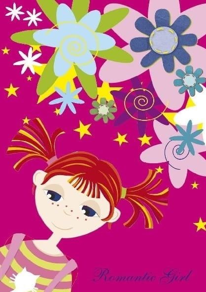 Ibis/Books Zeszyt w linie. Romantic girl. Jeżynka różowa