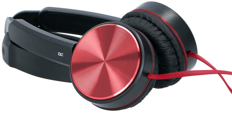 Grundig Składane słuchawki nauszne czerwone