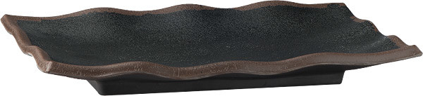 APS Półmisek prostokątny z melaminy 275x110x20 mm, czarny | Marone 84105