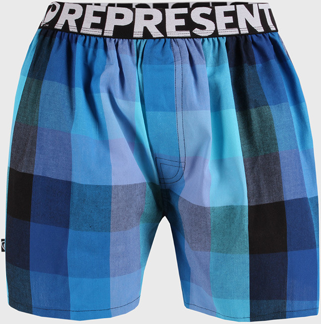 Represent Niebieskie szorty w kratkę Represent Classic Mike