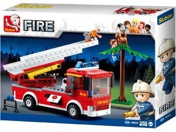Sluban sluban seria Building Blocks Fire Ladder Truck [M38-B0625] M38-B0625