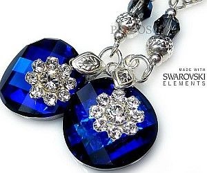 Swarovski KOLCZYKI BLUE MILO SREBRO