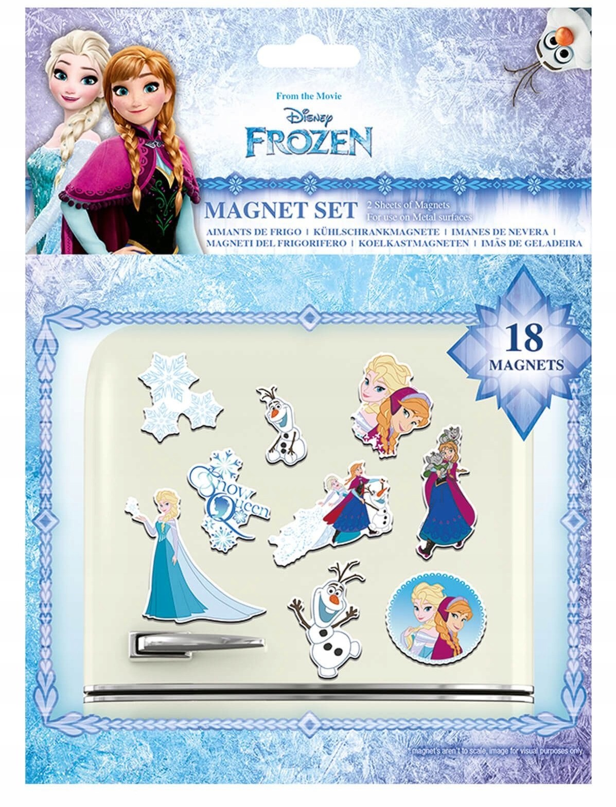 Frozen Elsa i Anna - magnesy na lodówkę, tablicę
