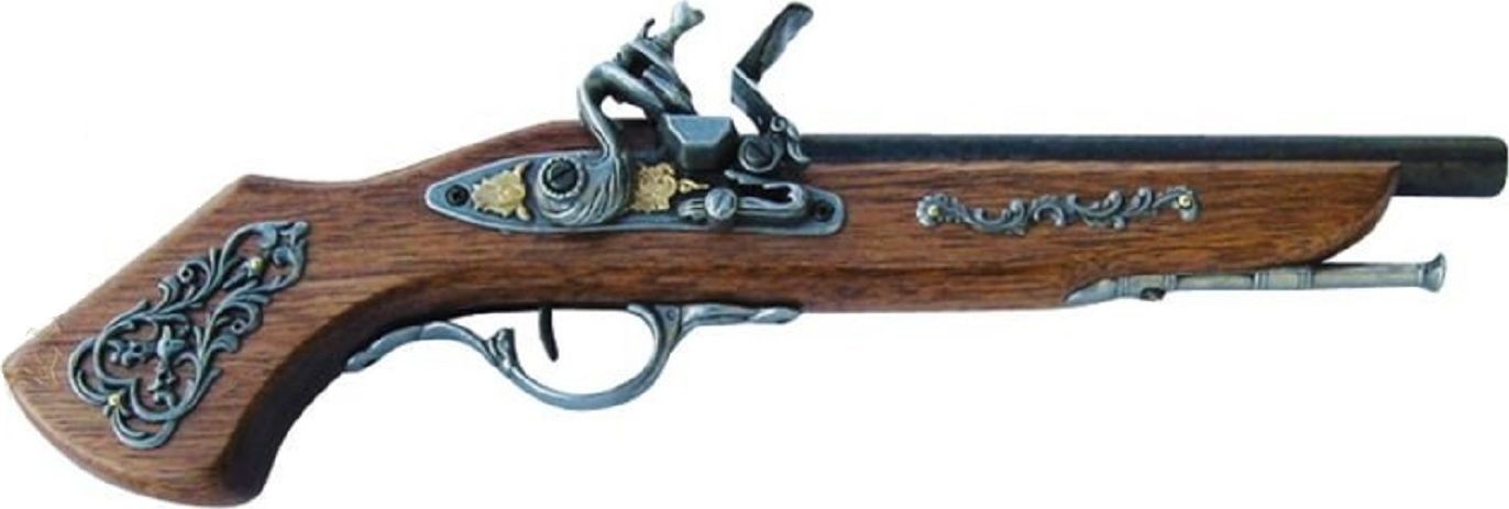 NoName Pistolet Skałkowy Zdobiony Włoski w175 1182
