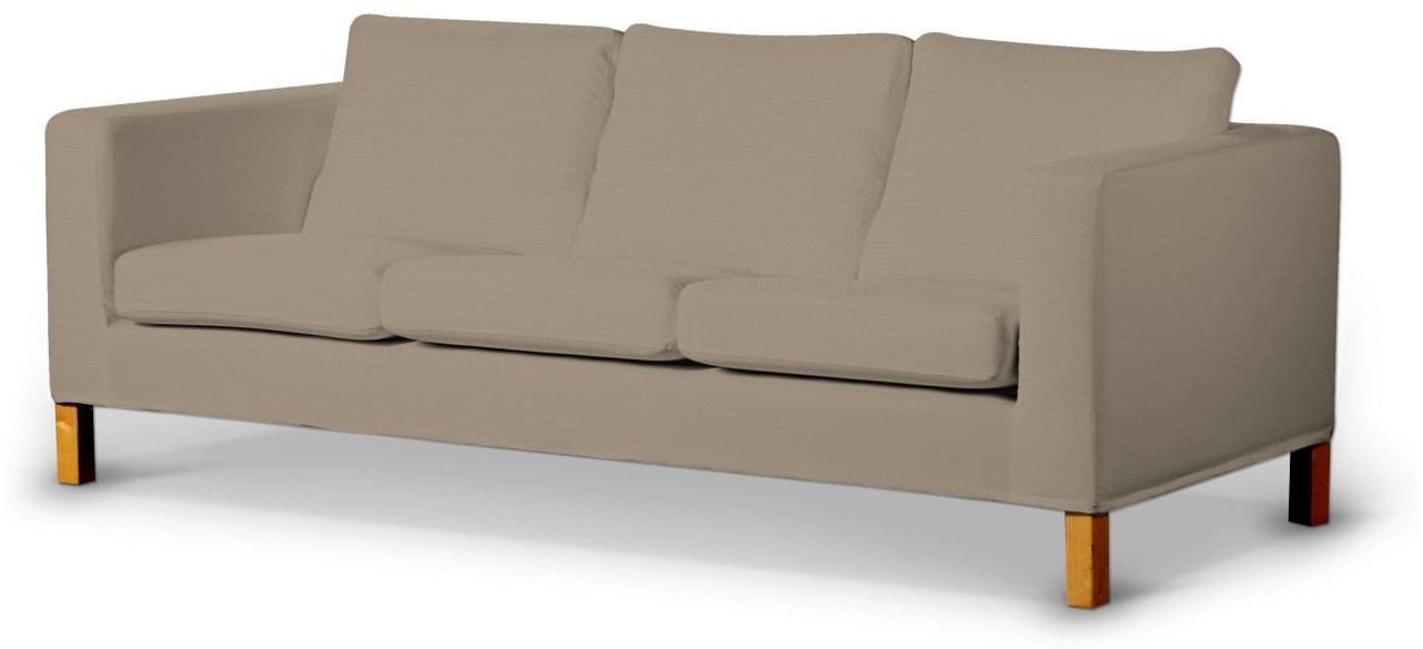 Dekoria Pokrowiec na sofę Karlanda 3-osobową nierozkładaną krótki Snow White biały) Sofa Karlanda 3-os Cotton Panama 656-702-34