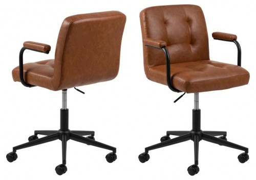 Actona Krzesło biurowe Cosmo brązowy z podłokietnikiem 91621