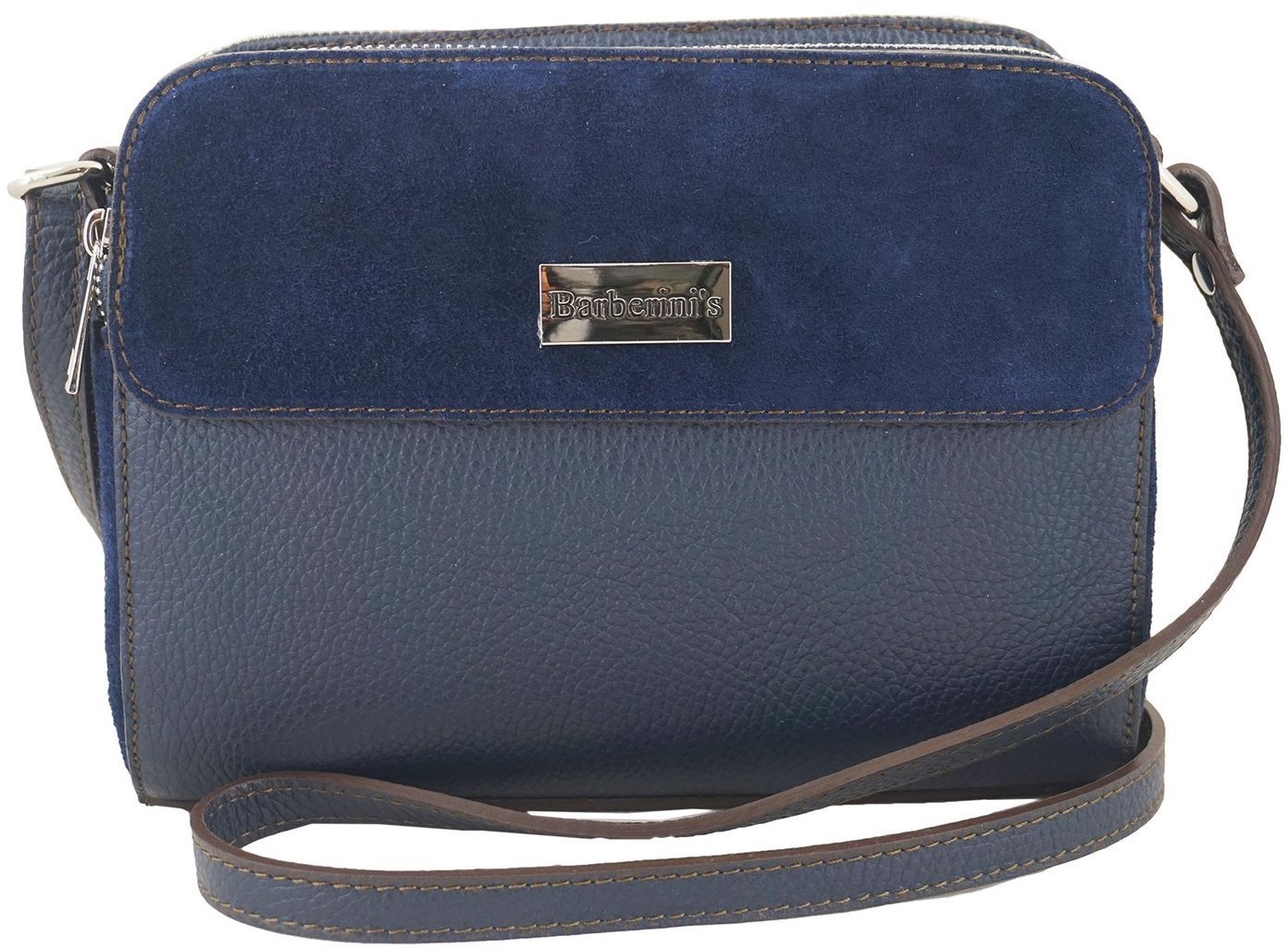 Barberini's Torebki skórzane crossbody - Granatowa 885-4