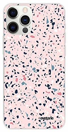 Evetane Etui ochronne do iPhone 12/12 Pro, Terrazzo, różowe CD_209965