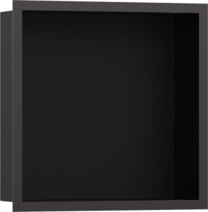 Hansgrohe 56098340 XtraStoris Individual Wnęka ścienna czarny matowy z ozdobną ramą 30 x 30 x 10 cm czarny chrom szczotkowany
