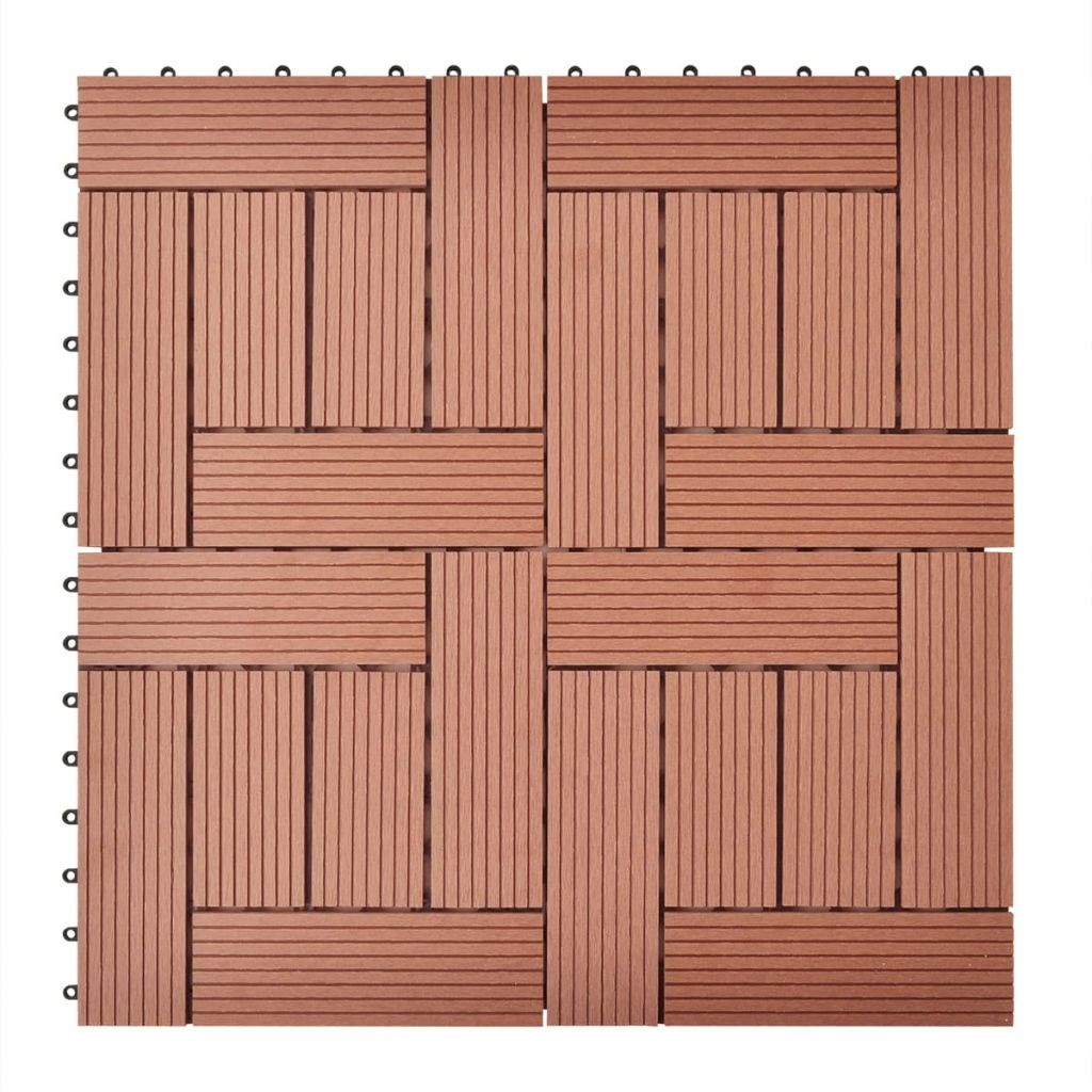 vidaXL Płytki tarasowe WPC (30x30 cm) kolor brązowy
