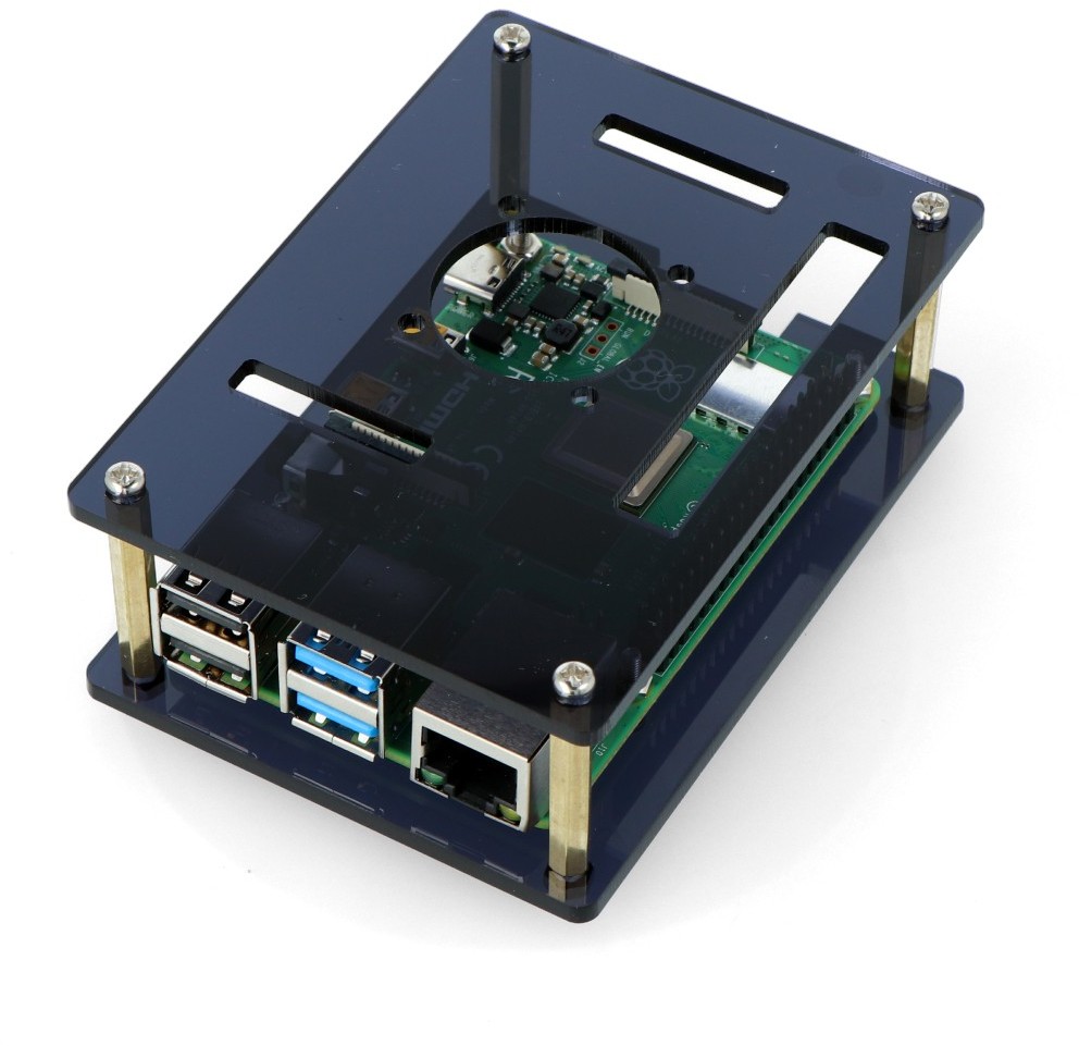 Raspberry PI Lonten Technology Obudowa do model 4B/3B+/3B/2B - otwarta czarna - LT-4B21 LON-15053