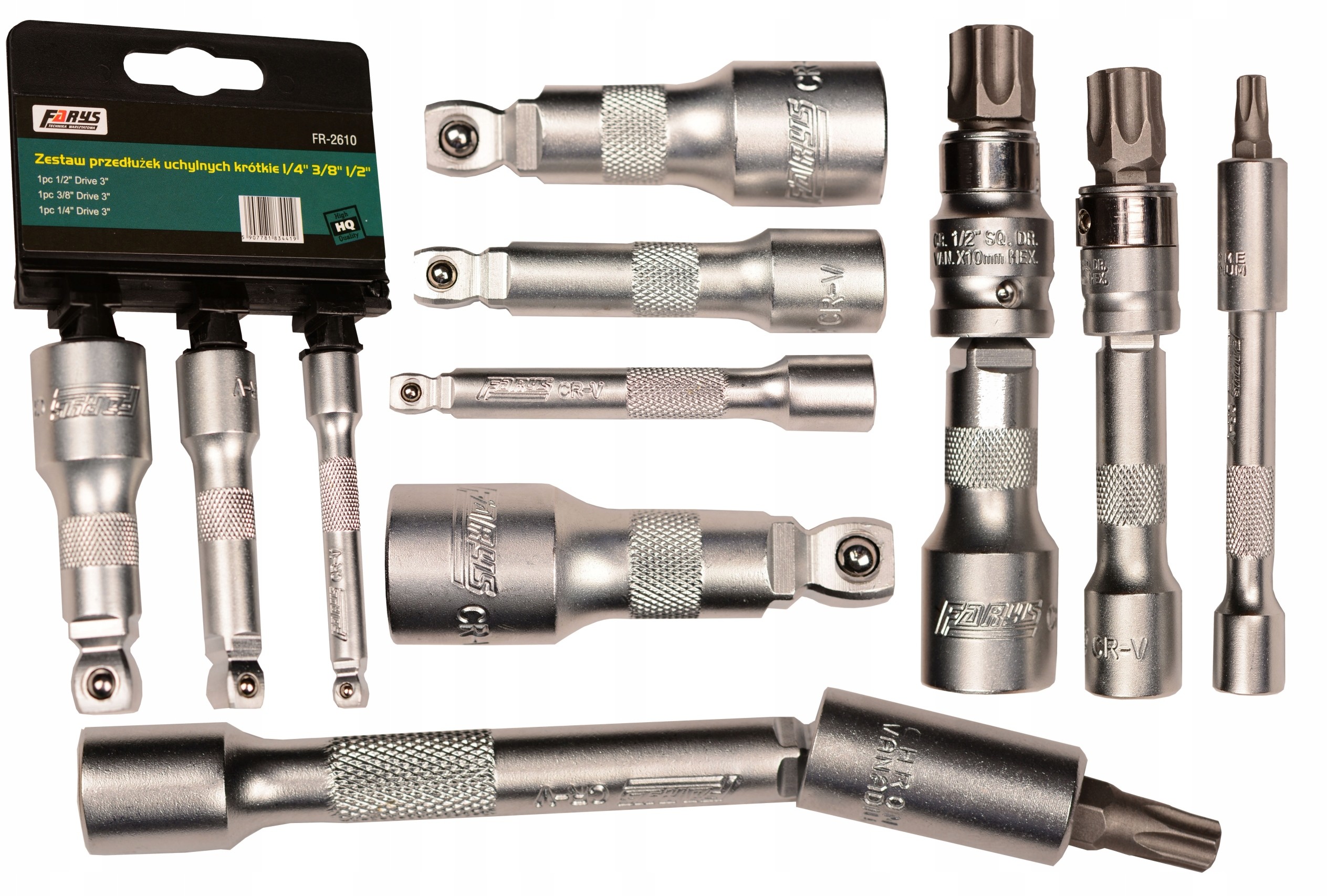 Przedłużki Przedłużka Uchylne Krótkie 1/4 3/8 1/2