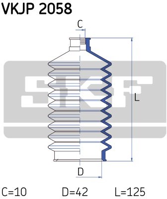 SKF Zestaw osłon, układ kierowniczy VKJP 2058