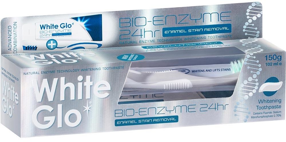 White Glo White Glo pasta do zębów 150g Bio-Enzyme + szczoteczka