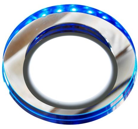 Candellux Lighting oczko sufitowe LED SSP-23 CH/TR+BL 2263915 transparentne + niebieski led okrągłe szkło 2263915