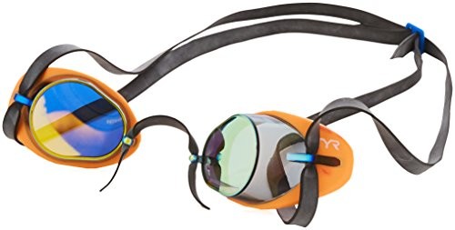TYR unisex Tracer Socket Rocket Miroir 2.0 okulary do pływania, pomarańczowa, jeden rozmiar LGL2M