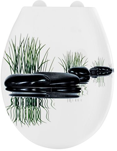 Cornat Deska sedesowa ksdsc273 czarne kamienie wolnoopadająca, duroplast