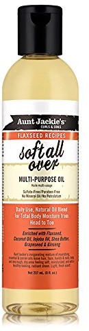 Aunt Jackie's aunt Jackie kroki Curls & kręgach flaxseed Recipes Soft All Over Multi-Purpose Oil 355 ML 670085