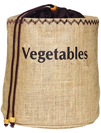 Kitchen Craft Natural Elements worek na warzywa z płótna workowego Z czarnym wyściółka JVVS