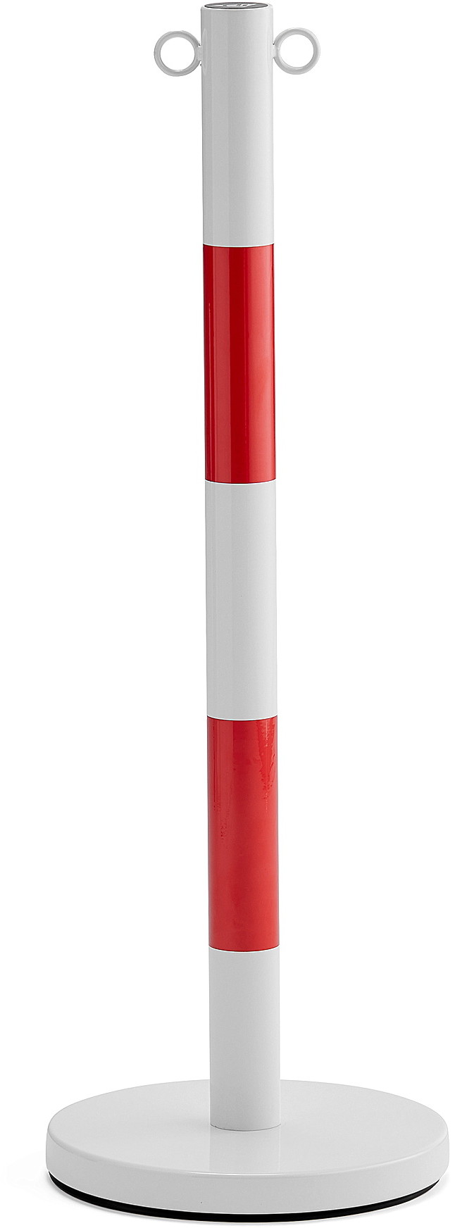 AJ Produkty Słupek metalowy, 1000 mm, biały/czerwony