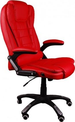 GIOSEDIO Fotel biurowy GIOSEDIO czerwony z masażem model BSB001M BSB001M