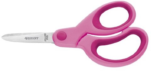 Westcott E-21580 00 nożyczki dziecięce dla praworęcznych, z miękkim uchwytem, różowy E-21582 00