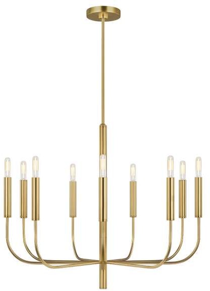 Feiss Żyrandol LAMPA wisząca FE-BRIANNA9-BB Elstead metalowa OPRAWA kandelabr zwis mosiądz FE-BRIANNA9-BB