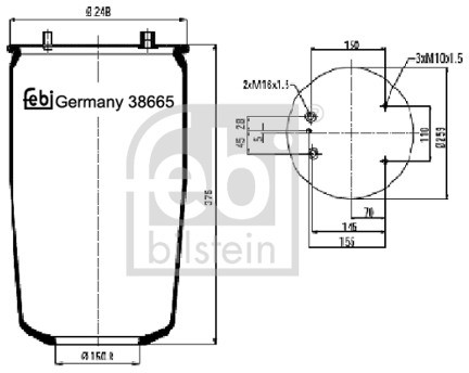 FEBI Mieszek, klimatyzacja FEBI 38665