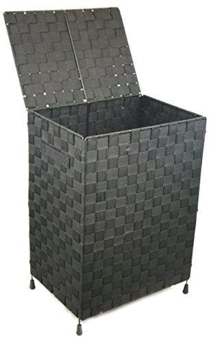 ARPAN Laundry/Washing Folding Laundry Basket with Lid and Handle  Black by arpan (CL-11-412M)