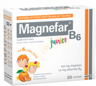 Biofarm Magnefar B6 Junior 20 saszetek Długi termin ważności! 7052709