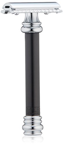 Merkur y  38.011  golarka regulowana czarna  rączka chrom 9038011-Black